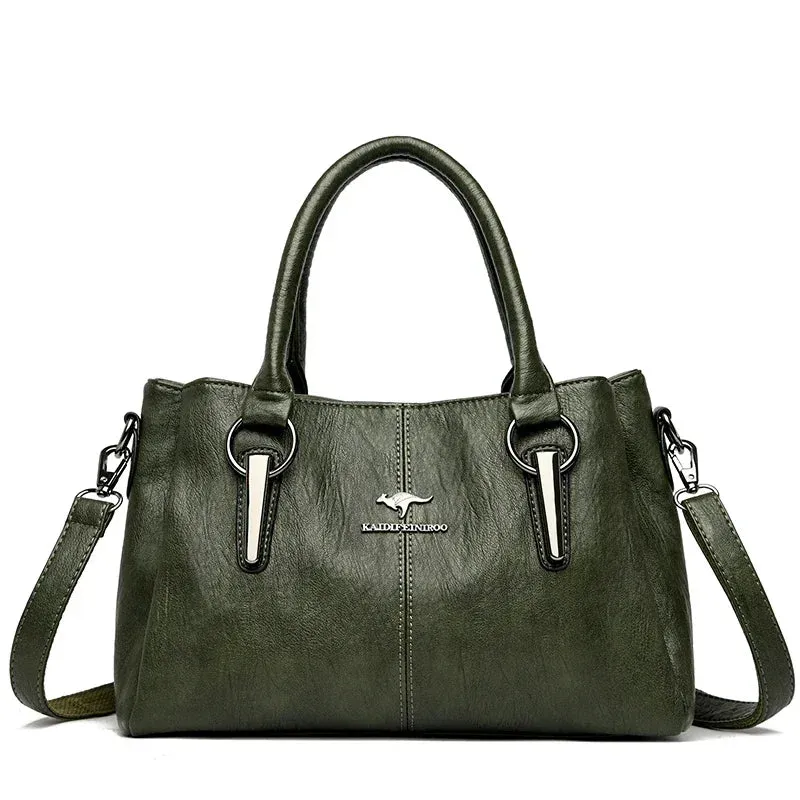 Fusion Soft Leather Luxury Handbag Designer High-Capacity Ladies Crossbody Hand Bags for Modern Women