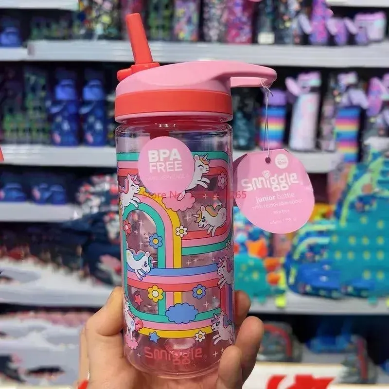 Genuine Australian Smiggle schoolbag Cute Pink Maze Unicorn Backpack Medium Children's Backpack Water Cup Retractable Pen Bag