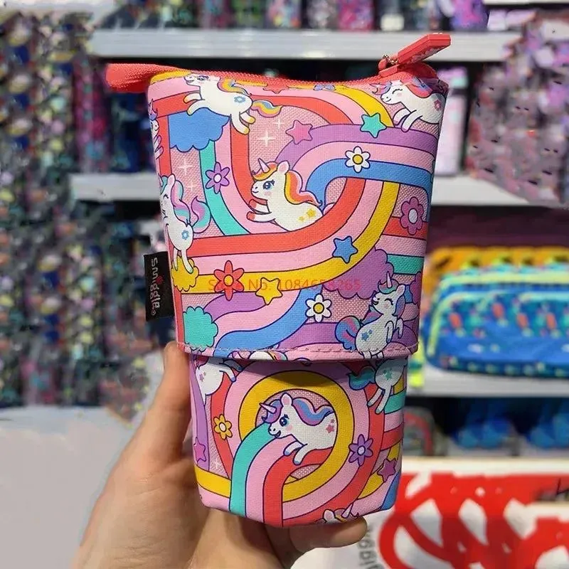 Genuine Australian Smiggle schoolbag Cute Pink Maze Unicorn Backpack Medium Children's Backpack Water Cup Retractable Pen Bag