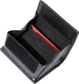 Genuine Leather Travel Coin Purse - RFID Blocking Anti-Theft Wallet with Bus Pass Slot & Card Holder, Compact Organizer for Coins/Cash/Cards - Black-Coin purse for travel to Europe and Japan
