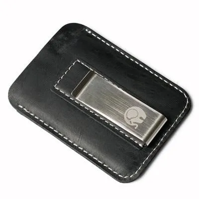 Genuine Leather Wallet with Money-Clip