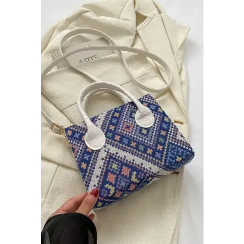 Geometric Leather Mehgan Handbag