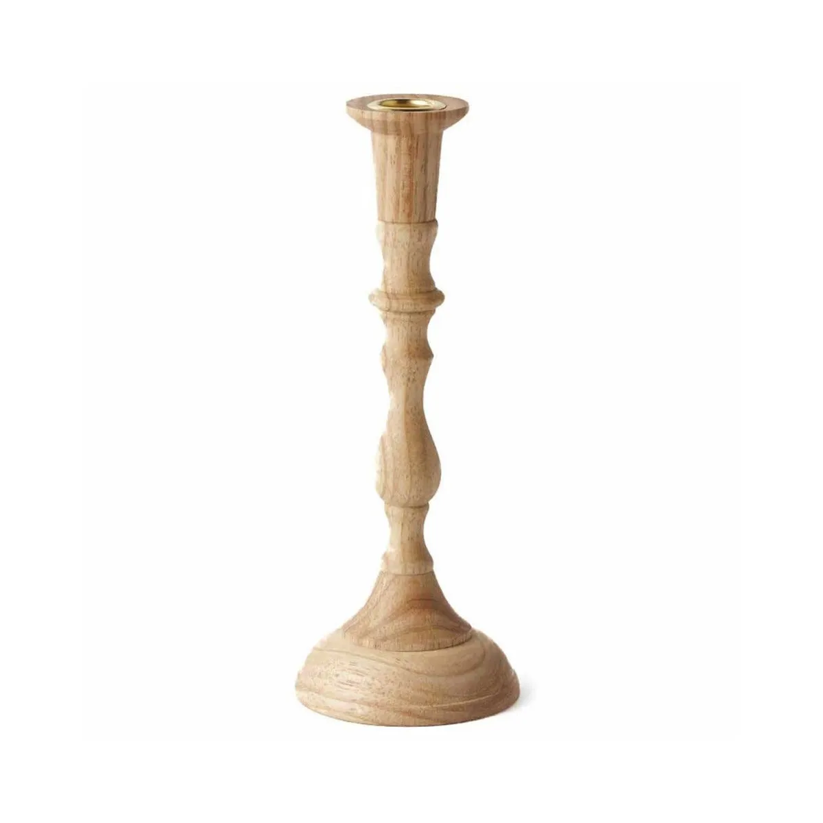 Georgian Wood Candlestick 9"