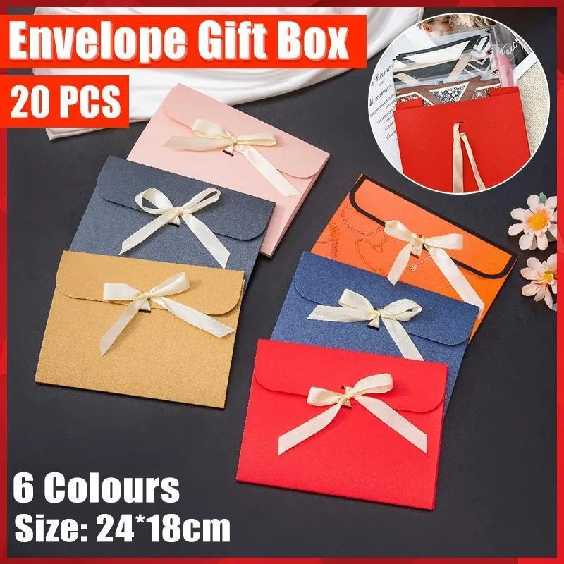 Gift Card Envelopes with Ties 20PCS 6Colours