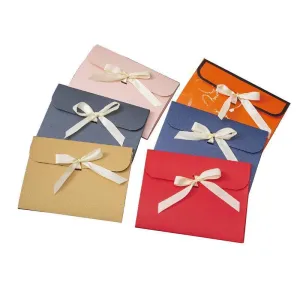 Gift Card Envelopes with Ties 20PCS 6Colours