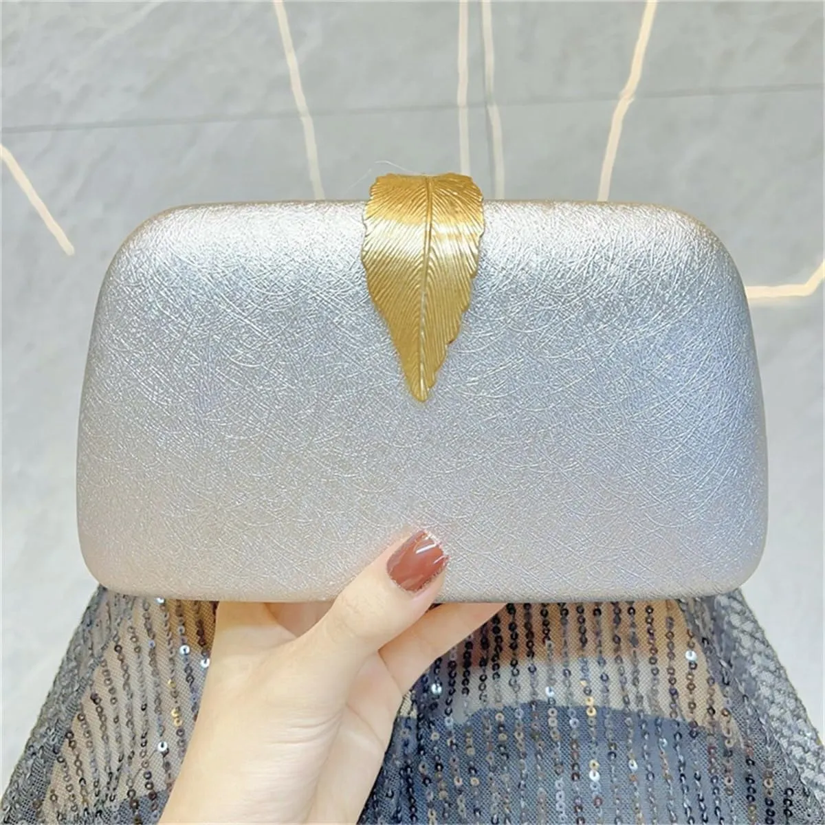 Glitter Clutch Purses for Women Elegant Evening Bag for Parties, Weddings,Gold Clutch Purse