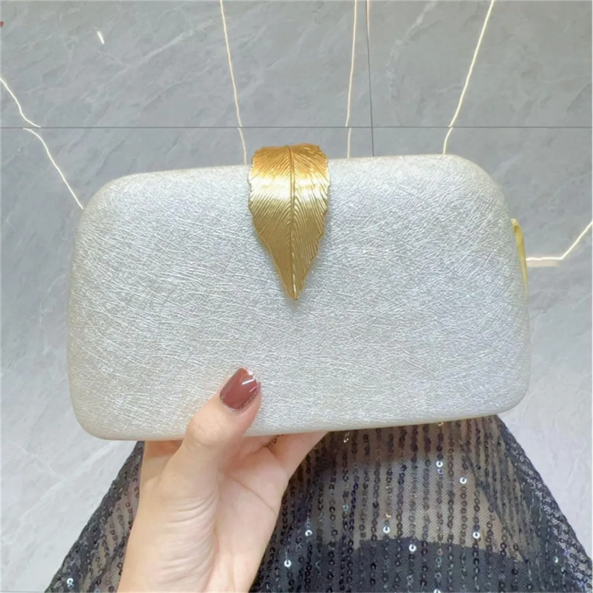 Glitter Clutch Purses for Women Elegant Evening Bag for Parties, Weddings,Gold Clutch Purse