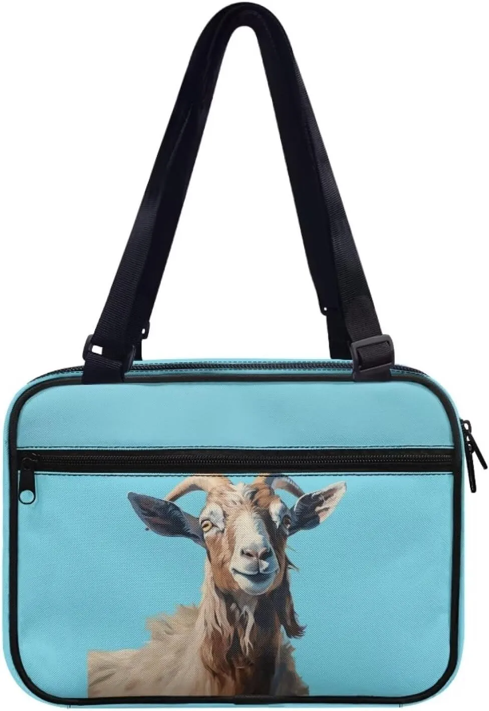 Goat Bible Cover Case for Men and Women, Bible Carrier Book Cover Holders with Shoulder Strap Bible Tote Bag Church Bags Bible Accessories Christian Gift, 11" * 2.4" * 8.6"