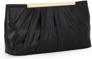 GOKTOW Nude Clutch Purses,Pleated Satin Evening Bags for Women Bridal Wedding Formal