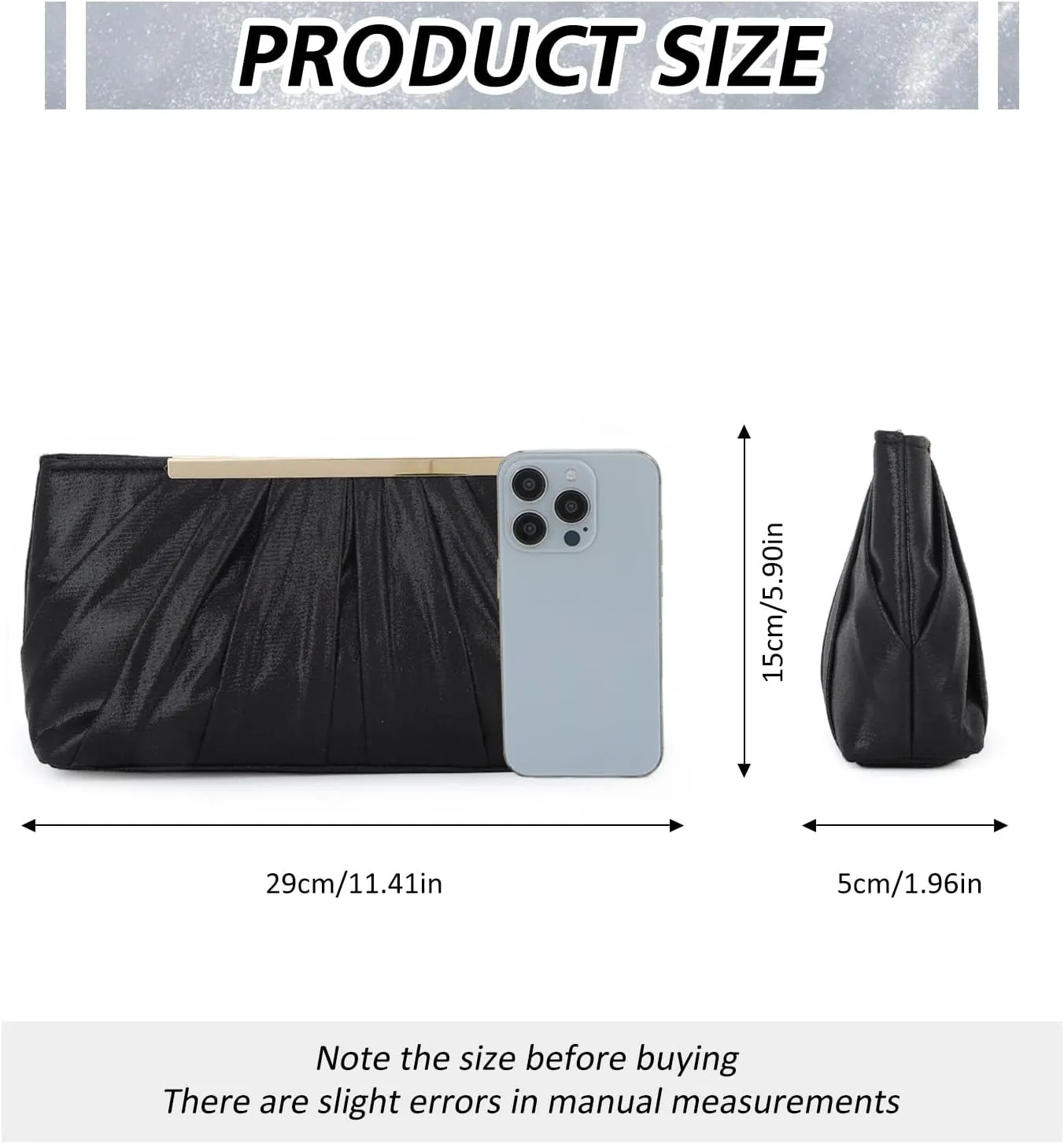 GOKTOW Nude Clutch Purses,Pleated Satin Evening Bags for Women Bridal Wedding Formal