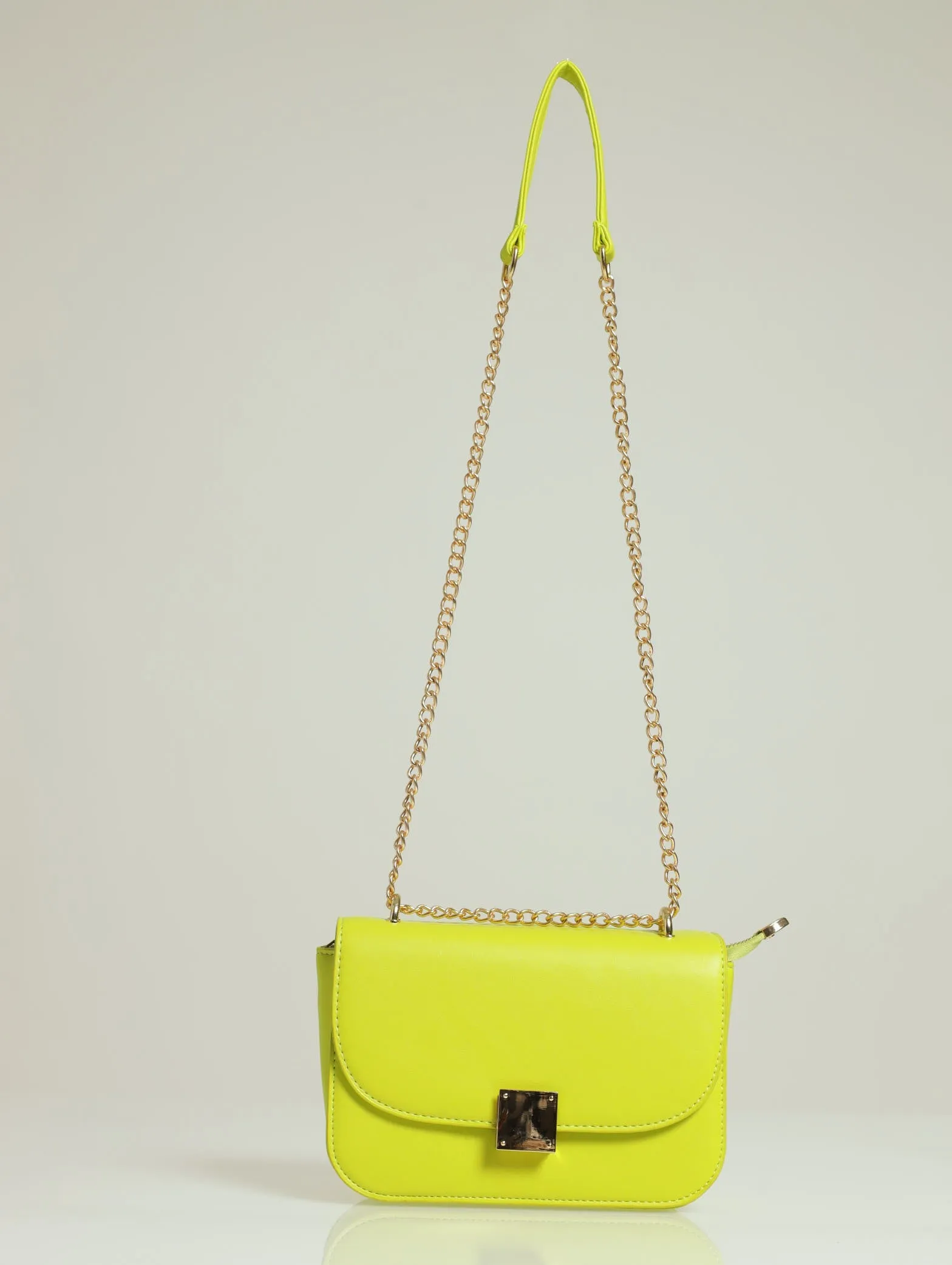 Gold Clasp Satchel