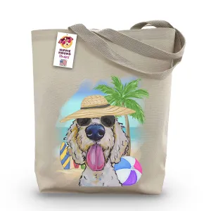 Golden Doodle Tote Bag - Doodle Beach Bag - Gifts For Mom - Golden Doodle Lover Gift -Handmade Totes - Dog Canvas Totes - Cute Golden Doodle Reusable Shopping Bag - Grocery Bag - Handbag