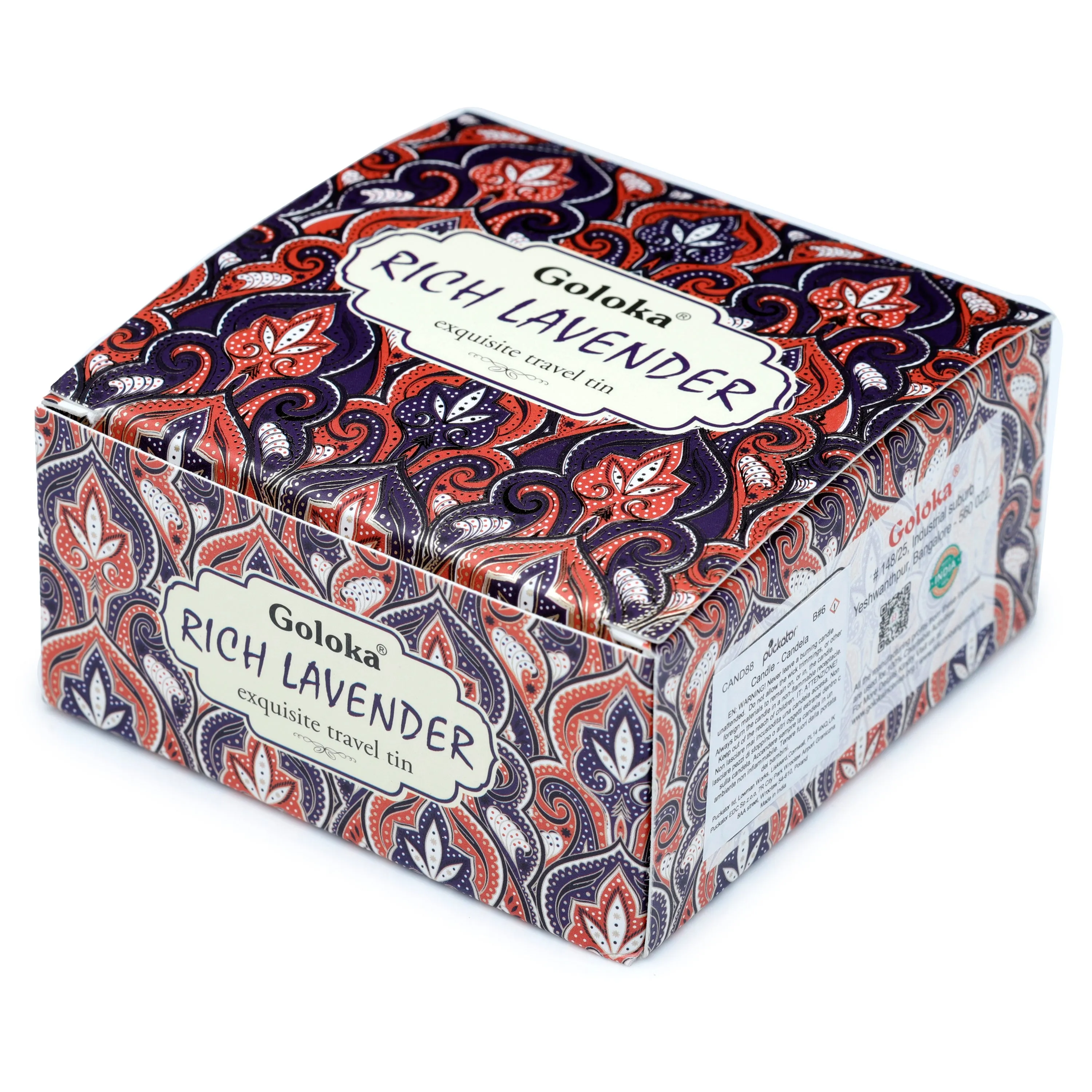 Goloka Lavender Soya Wax Candle Tin