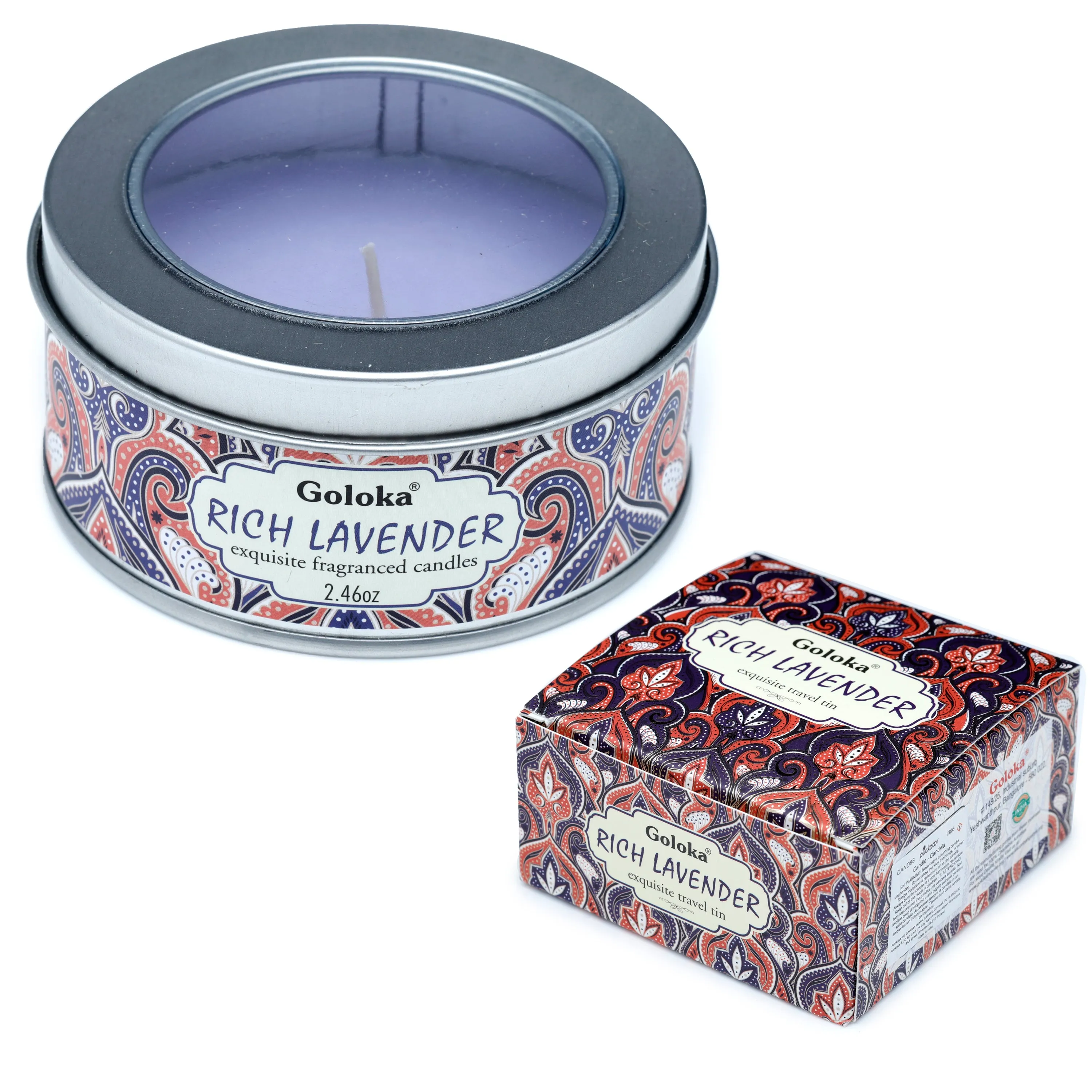 Goloka Lavender Soya Wax Candle Tin
