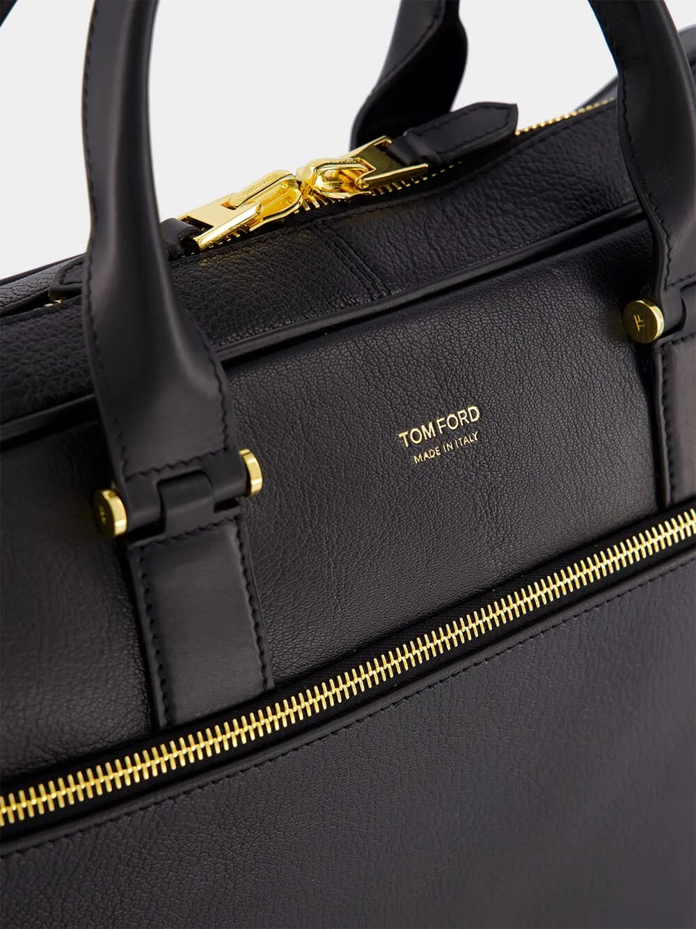 Grain Leather Slim Briefcase