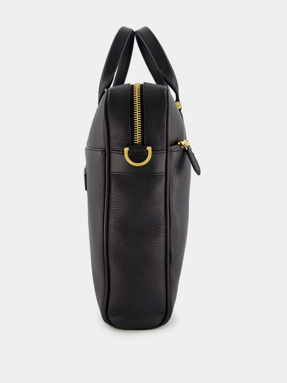 Grain Leather Slim Briefcase