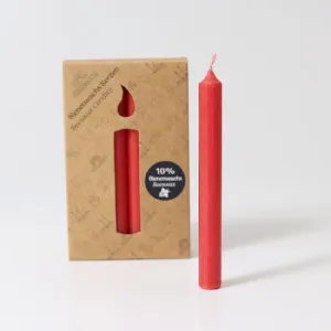 Grimm's Box of Red 10% Beeswax Candles (12 pieces)