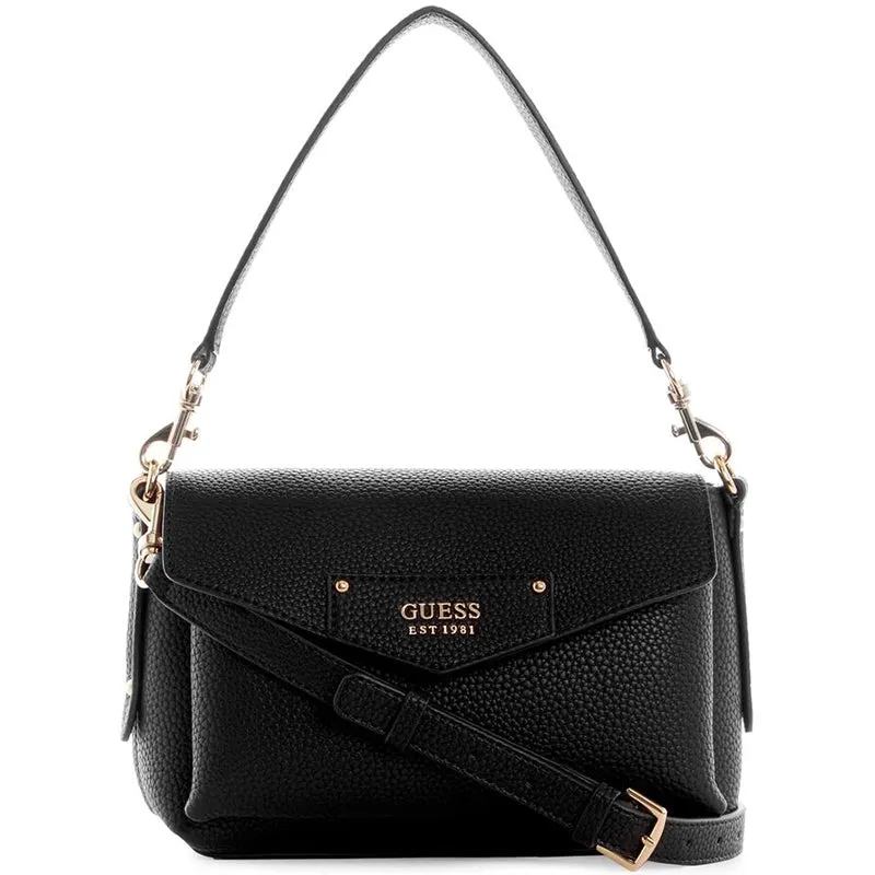 GUESS ECO BRENTON HANDBAG - BLACK - GB334