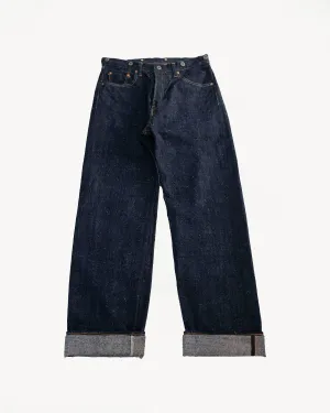 GZ-15HRJ-0510NP - 15oz Nep Yarn Heritage Fit Cinch Back Selvedge Jeans - Indigo