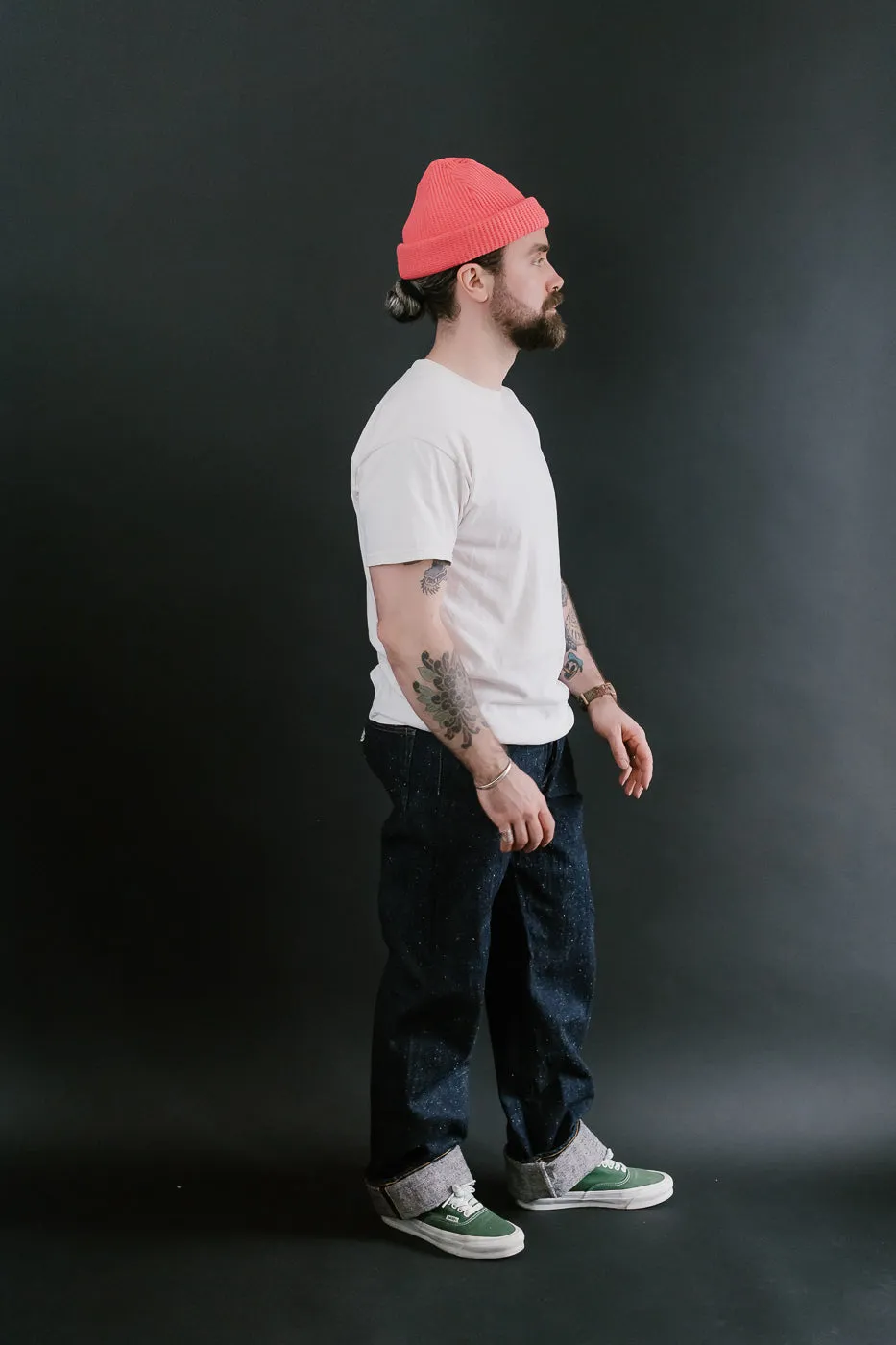 GZ-15HRJ-0510NP - 15oz Nep Yarn Heritage Fit Cinch Back Selvedge Jeans - Indigo