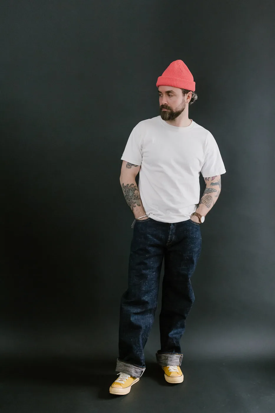 GZ-15HRJ-0510SB - 15oz Slub Yarn Heritage Fit Cinch Back Selvedge Jeans - Indigo