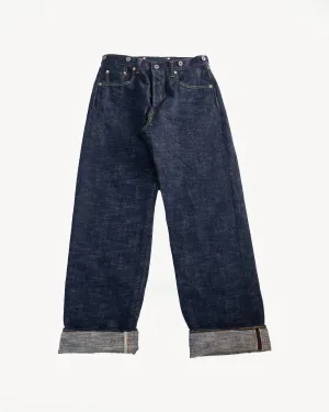 GZ-15HRJ-0510SB - 15oz Slub Yarn Heritage Fit Cinch Back Selvedge Jeans - Indigo