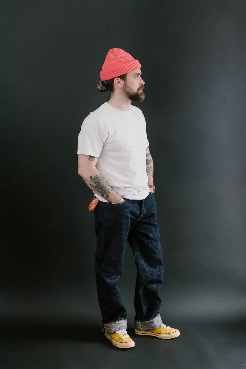 GZ-15HRJ-0510SB - 15oz Slub Yarn Heritage Fit Cinch Back Selvedge Jeans - Indigo
