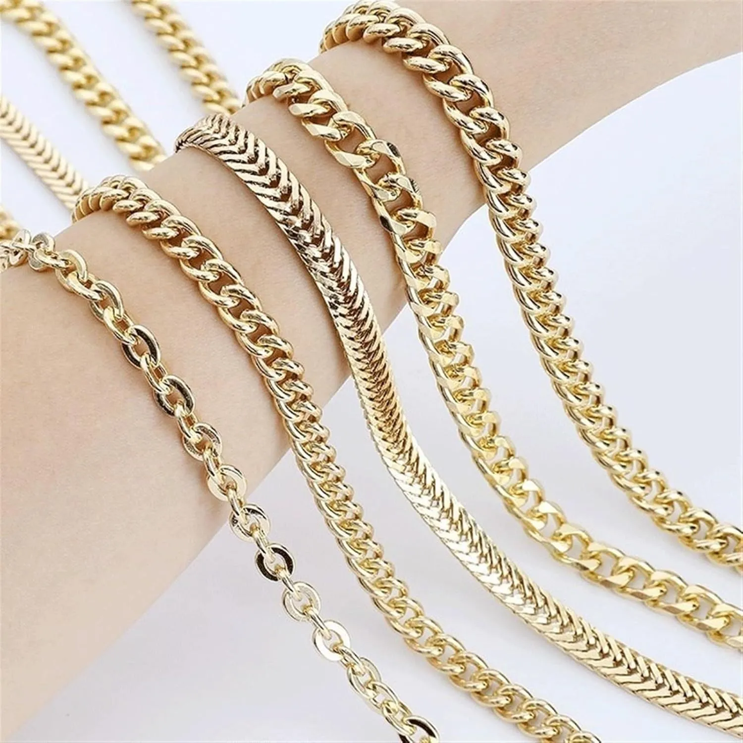 Handbag Strap 90/100/110/120cm Bag Chain Accessories Bag Shoulder Strap Backpack Replacement Transformation Metal Chain Cross Body Bag Strap