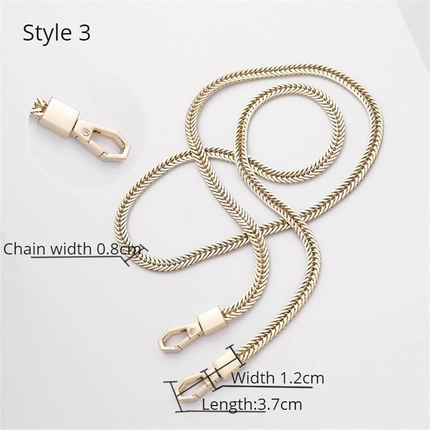 Handbag Strap 90/100/110/120cm Bag Chain Accessories Bag Shoulder Strap Backpack Replacement Transformation Metal Chain Cross Body Bag Strap