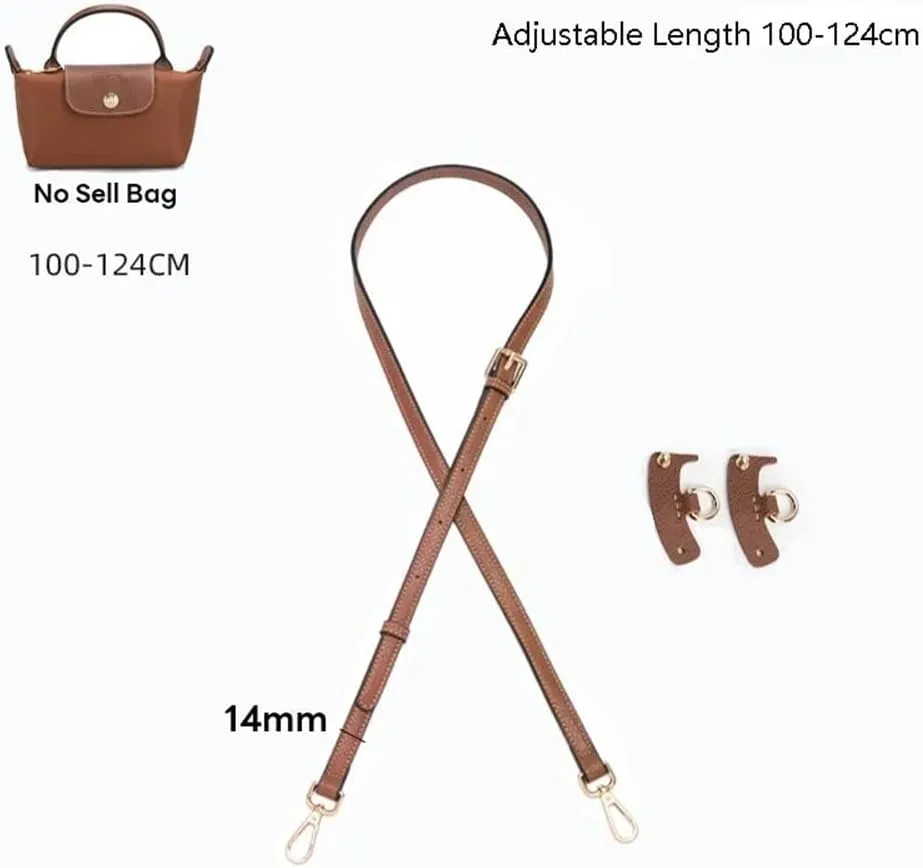 Handbag Strap Adjustable Bag Strap for Long Mini Bag Free Punching Modification Transformation Accessories for Mini Bag Shoulder Strap Cross Body Bag Strap(Brown)