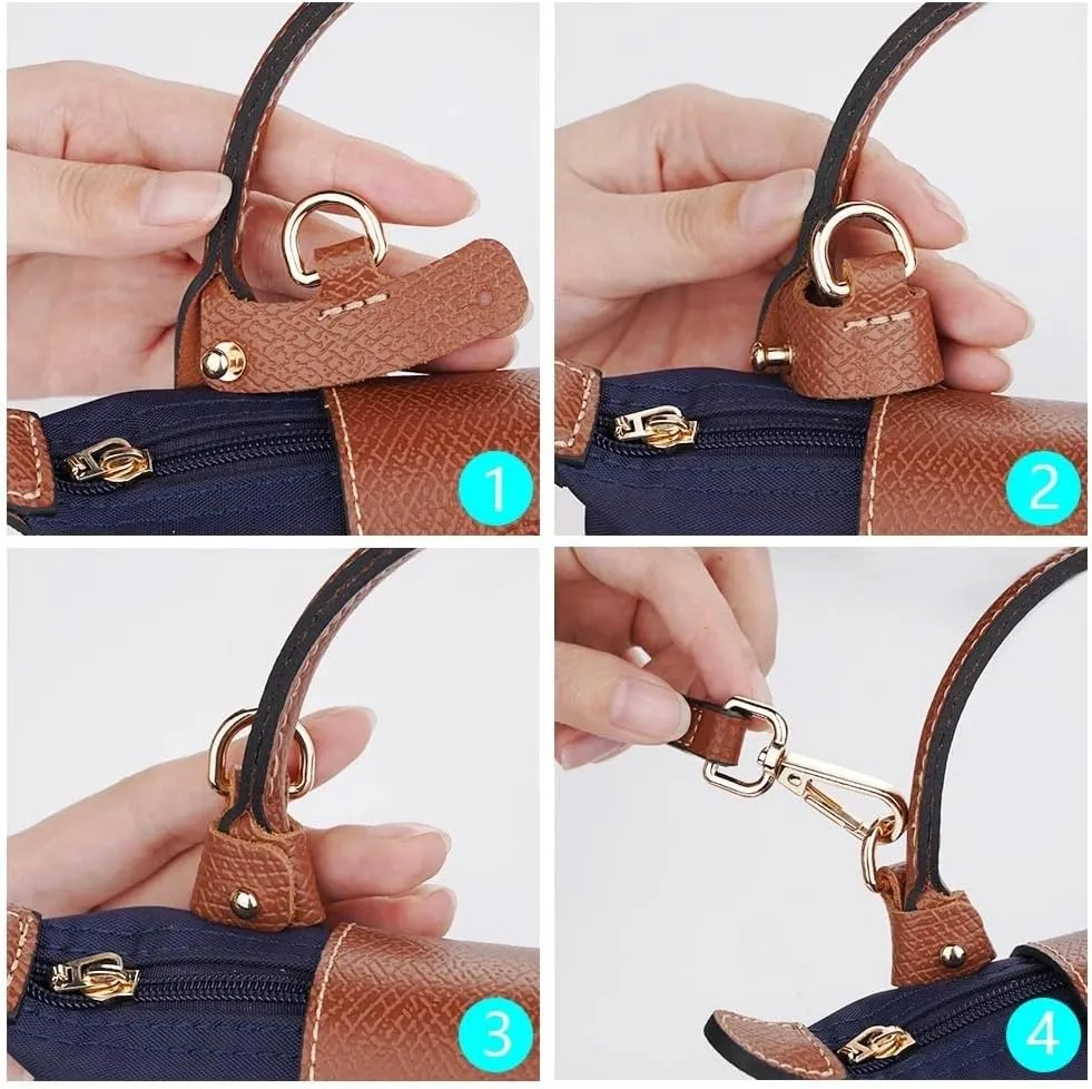 Handbag Strap Adjustable Bag Strap for Long Mini Bag Free Punching Modification Transformation Accessories for Mini Bag Shoulder Strap Cross Body Bag Strap(Brown)