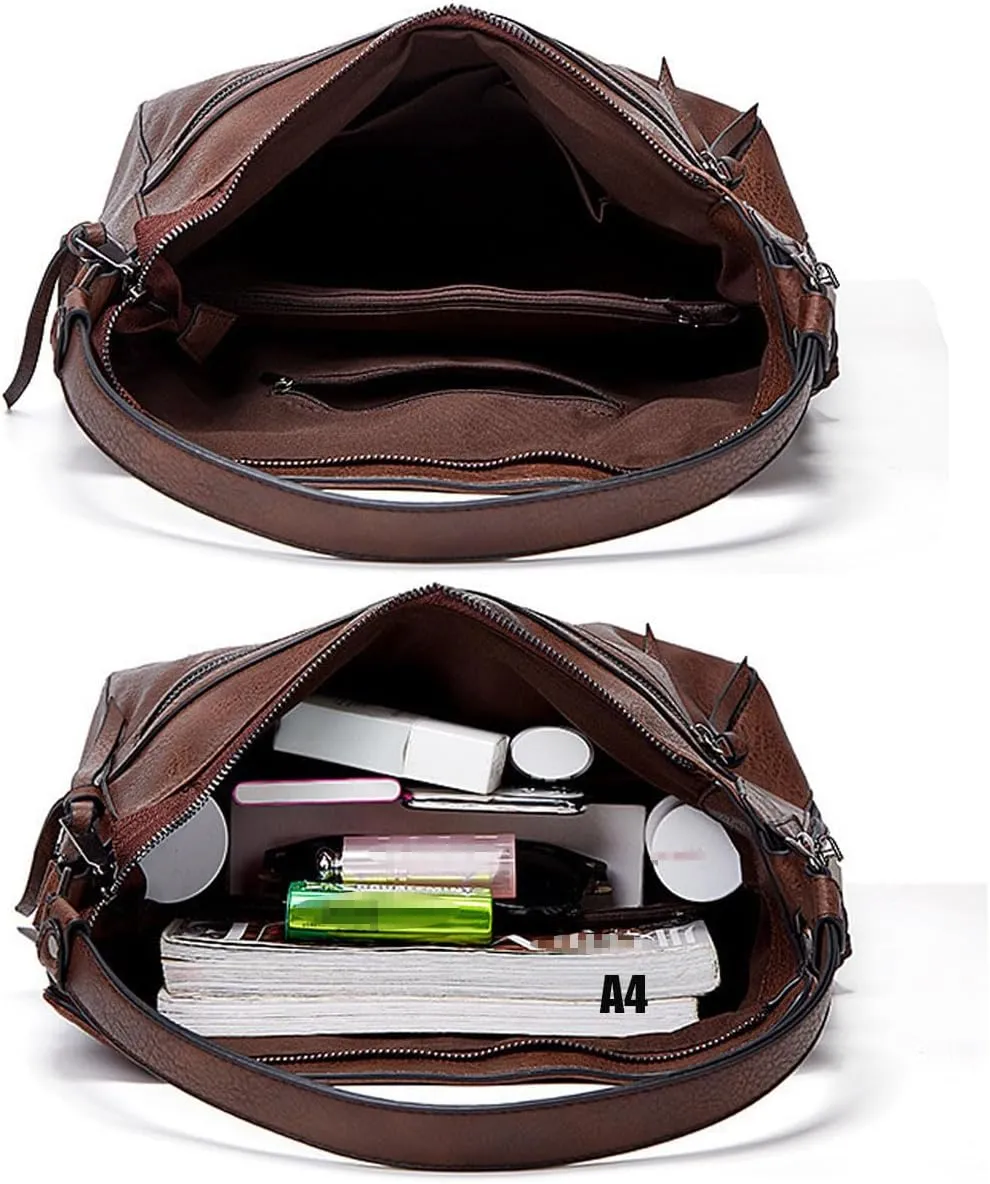 Handbags for Women Large Designer Ladies Hobo Bag Bucket Purse PU Leather Crossbody Bags