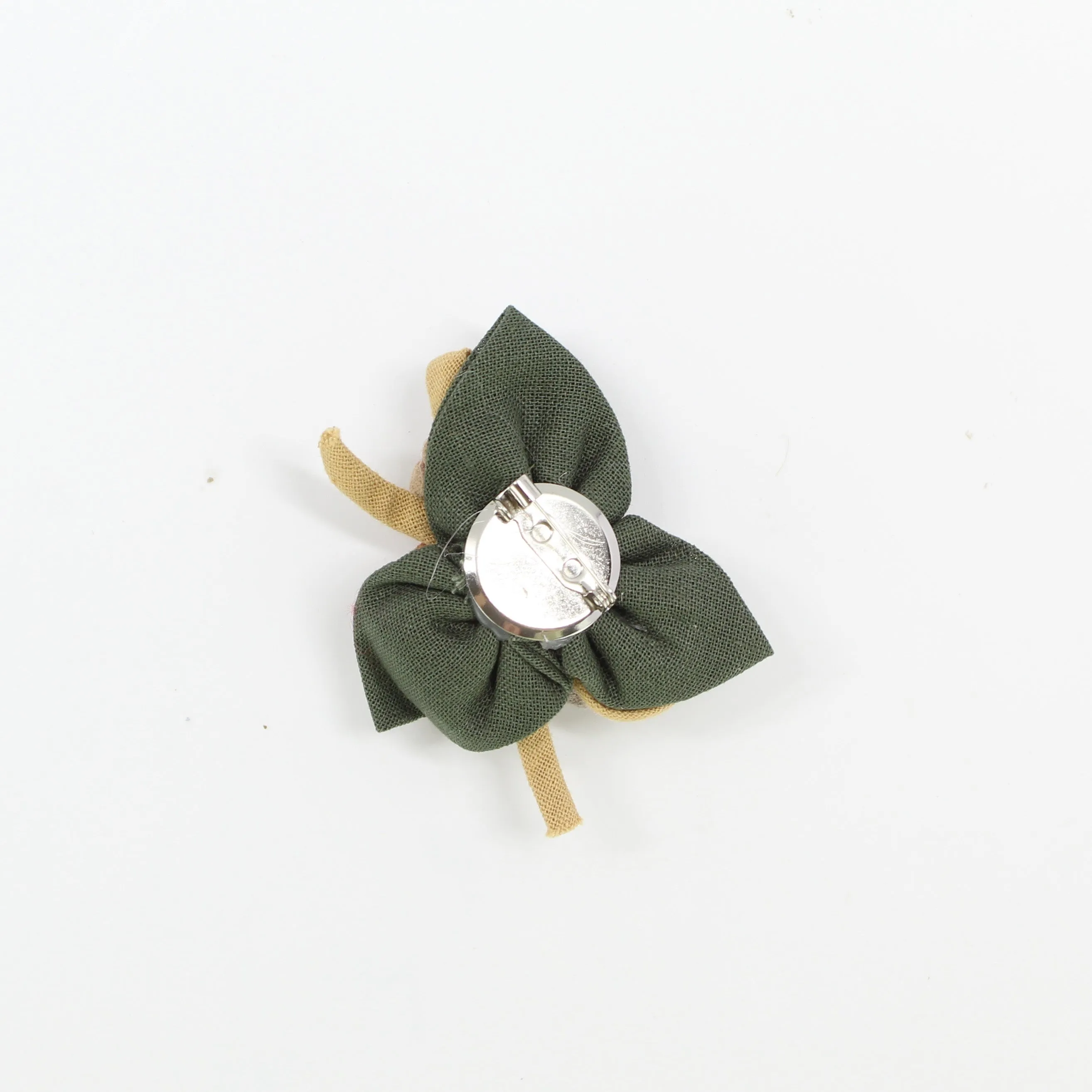Handcrafted Harvest Pumpkin Brooch - Fabric Pin for Sustainable Fashion