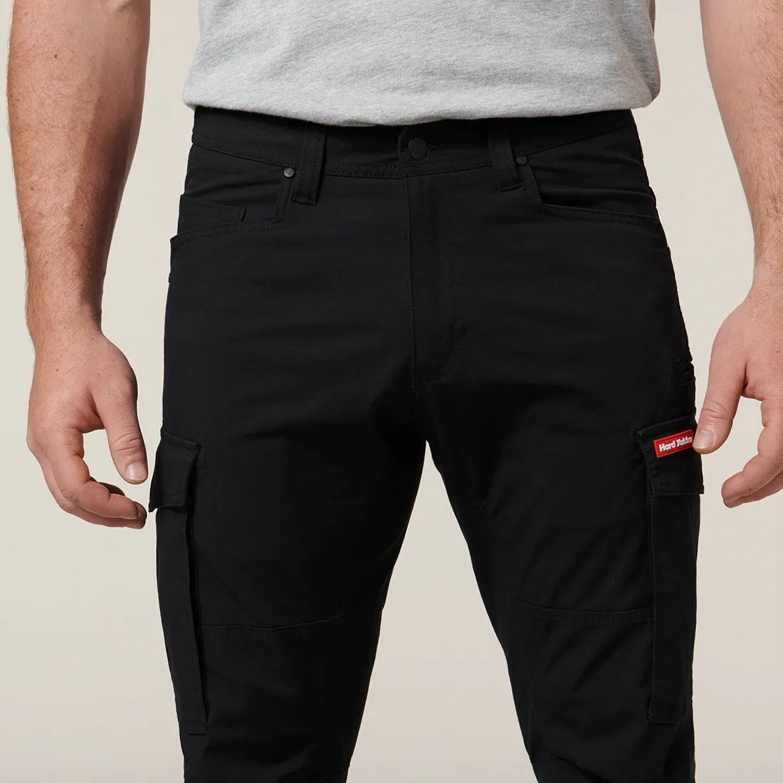 Hard Yakka Men's 3056 Cargo Pants with Cuff - Black