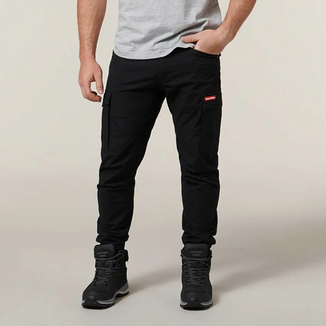 Hard Yakka Men's 3056 Cargo Pants with Cuff - Black