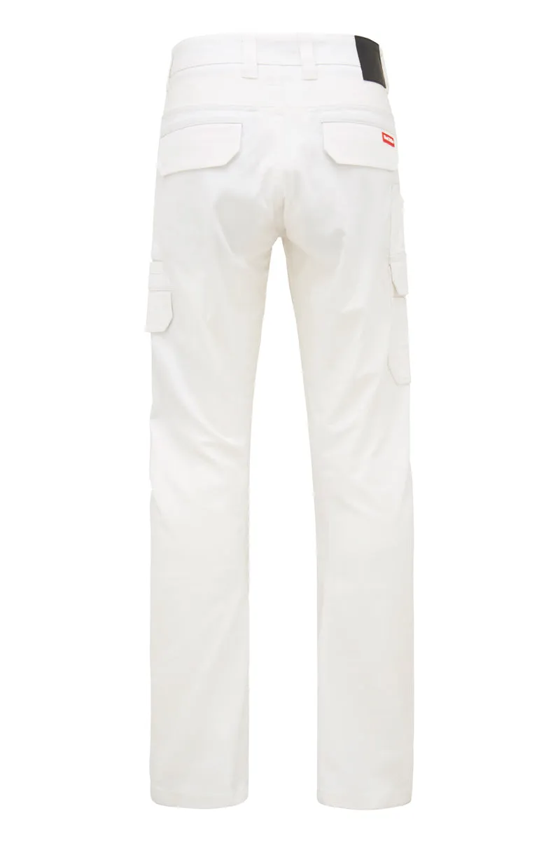 Hard Yakka Men's 3056 Stretch Canvas Cargo Pants - White