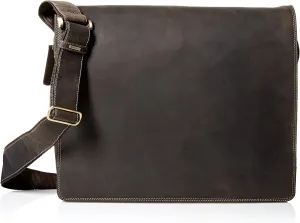 Harvard X-Large Crossbody Messenger Bag A4 Plus/Distressed Leather, Brown, One Size