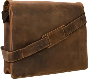 Harvard X-Large Crossbody Messenger Bag A4 Plus/Distressed Leather, Tan, One Size