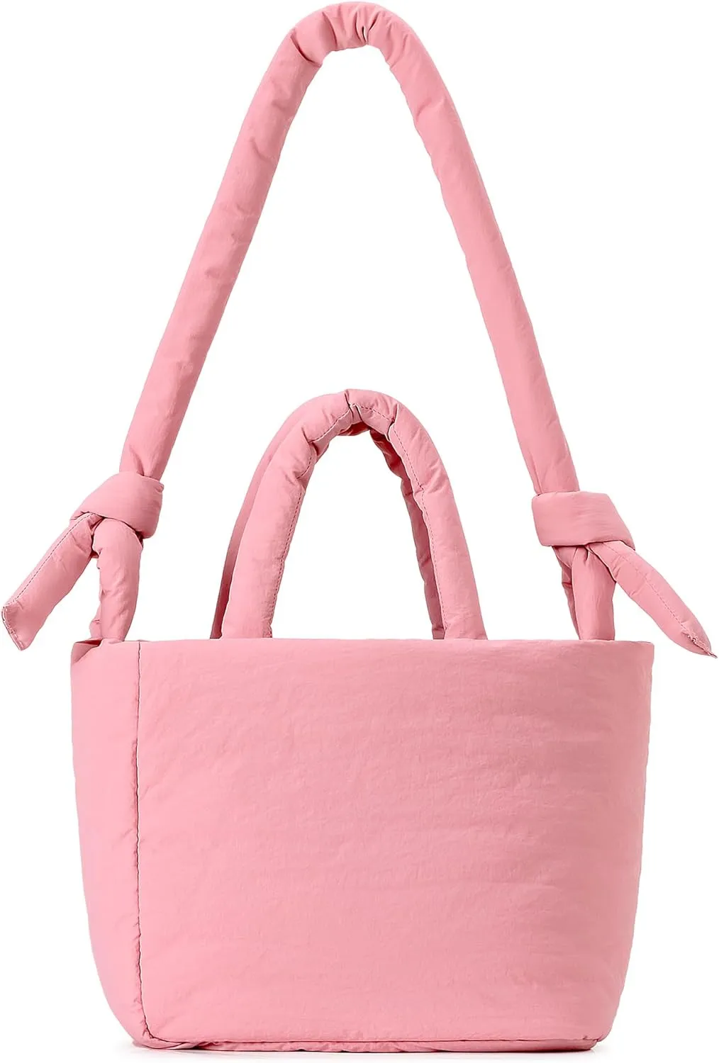 Herald Soft Puffer Tote Bag for Women, Lightweight Puffy Shoulder Purse Satchel Top-Handle Handbag with Adjustable Strap