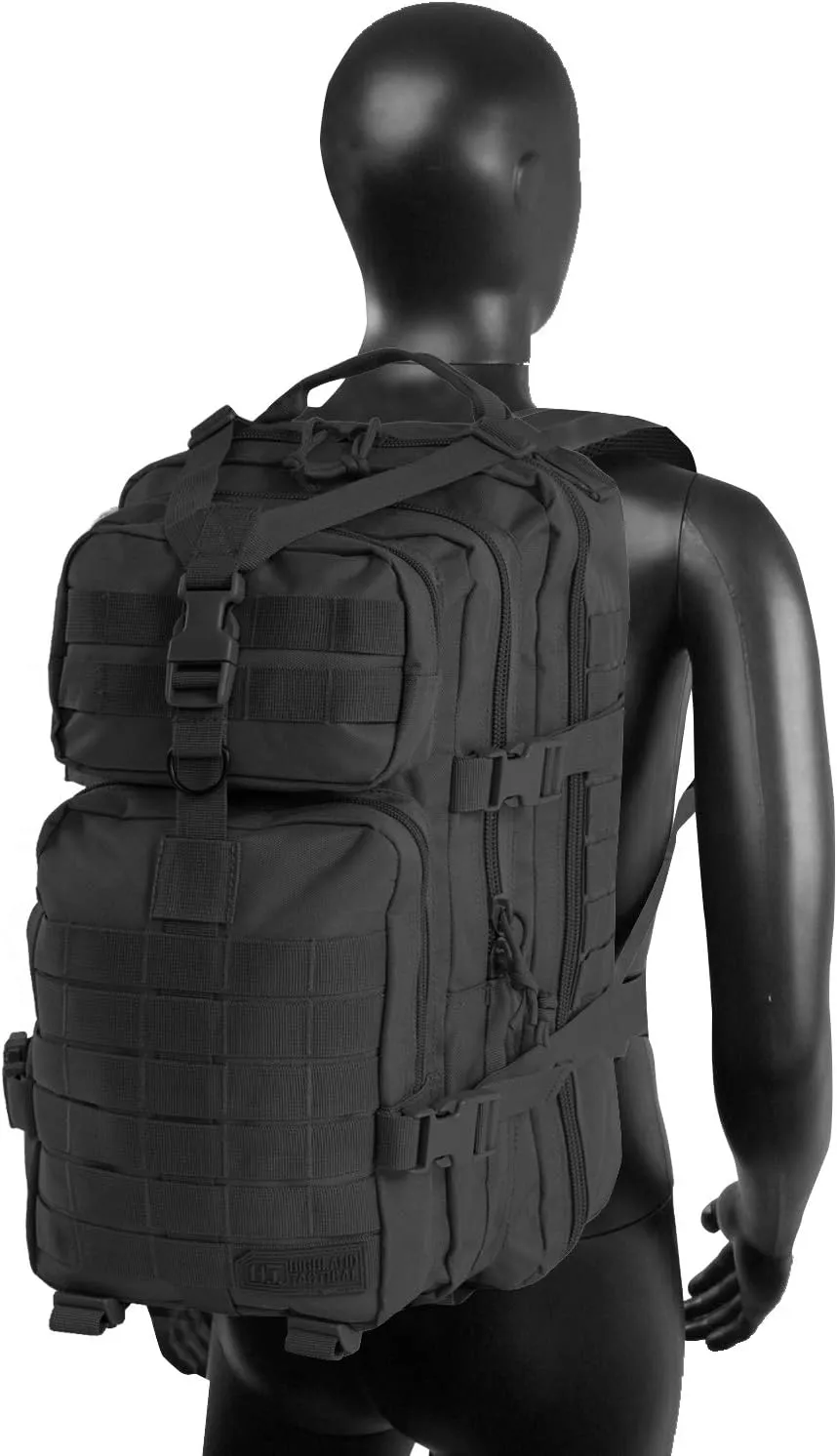 Highland Tactical Men's Vantage Tactical Backpack, Black, One Size
