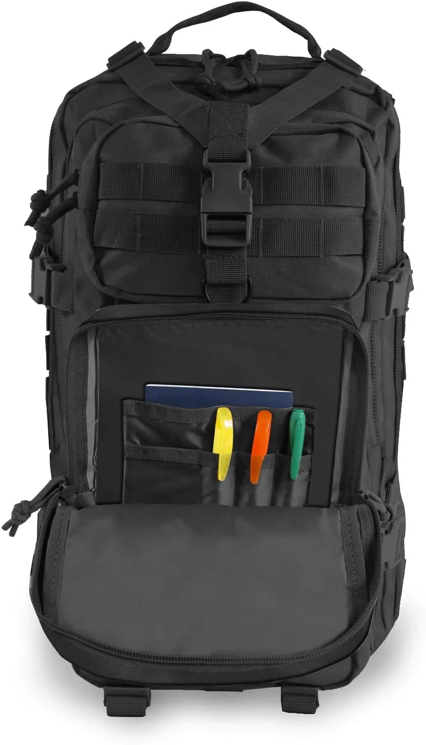 Highland Tactical Men's Vantage Tactical Backpack, Black, One Size