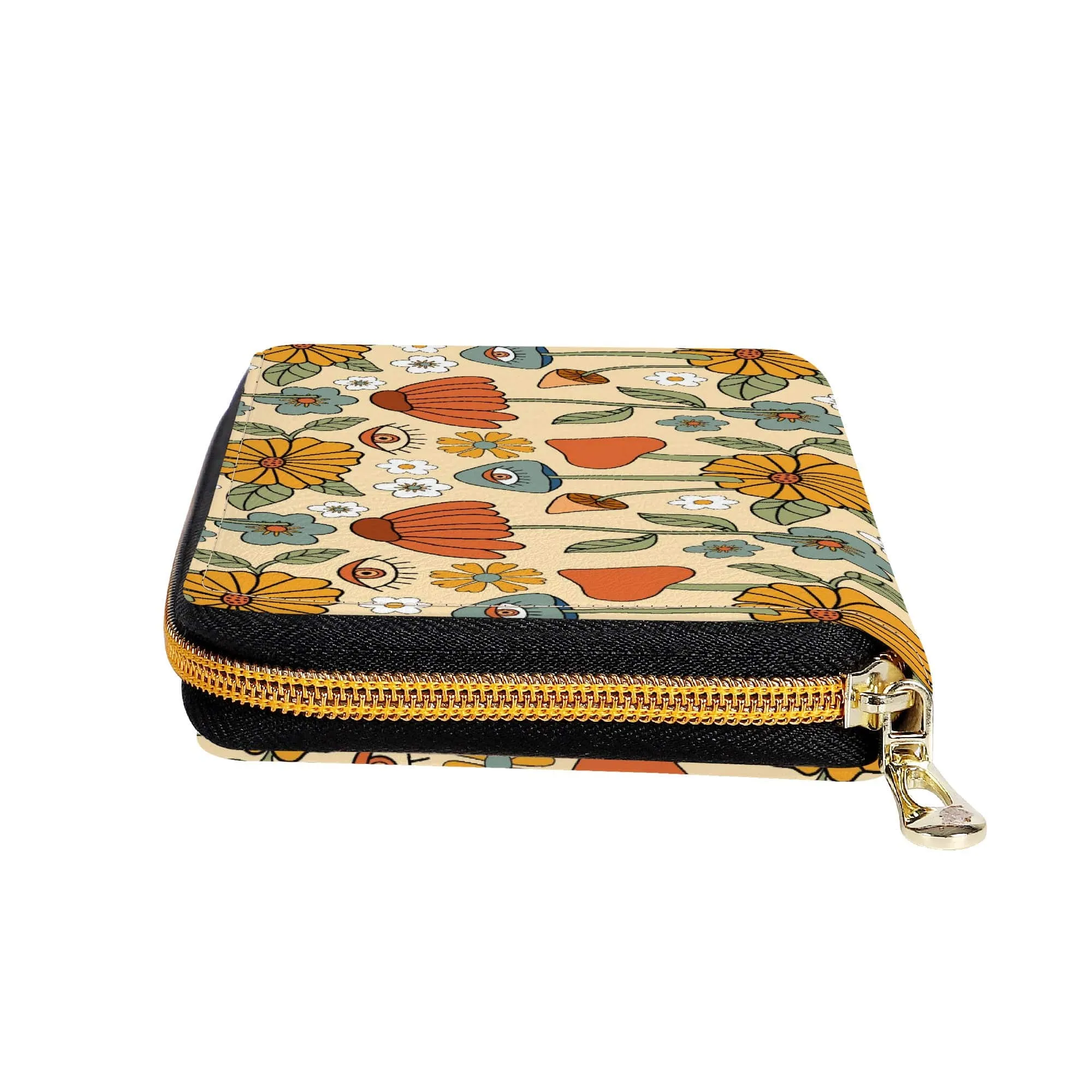Hippie Mushroom Love Zip-Around Wallet