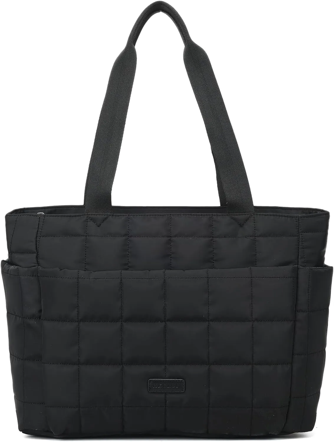 HKCLUF Quilted Puffer Tote Bag for Women 20L Lightweight Waterproof Large Work Travel Gym Tote Bag with Laptop Compartment