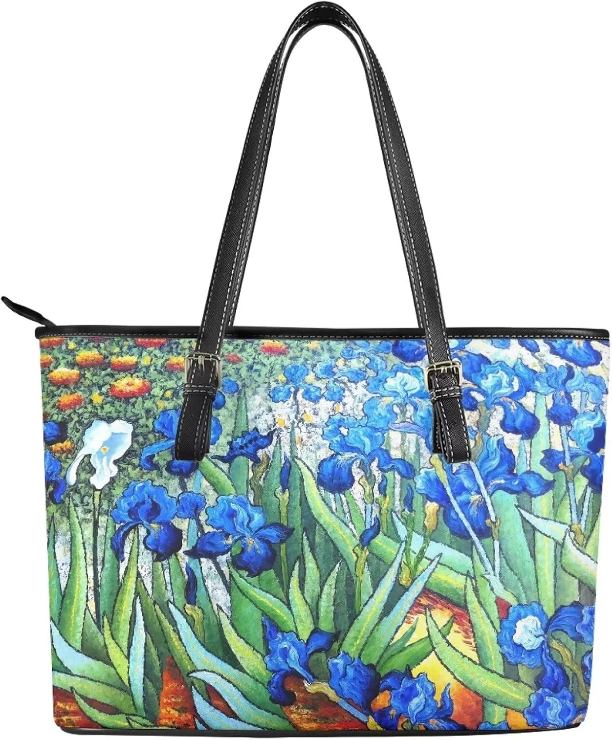 Hobo Tote Bag Purse for Women Van Gogh Art Work Handbags with Zipper, Monet Artwork Top Handle Totes Weekender Bag