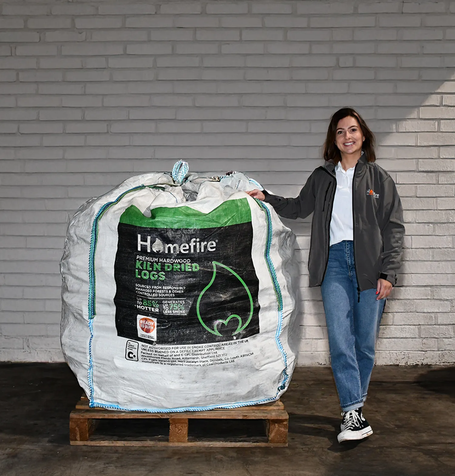 Homefire Kiln Dried Hardwood Logs - Bulk Bag (1m3)