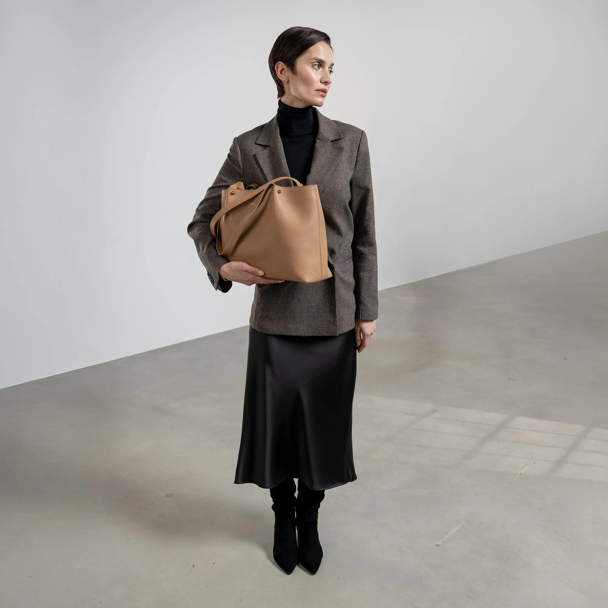Honoré Nata camel leather shopper calfskin leather