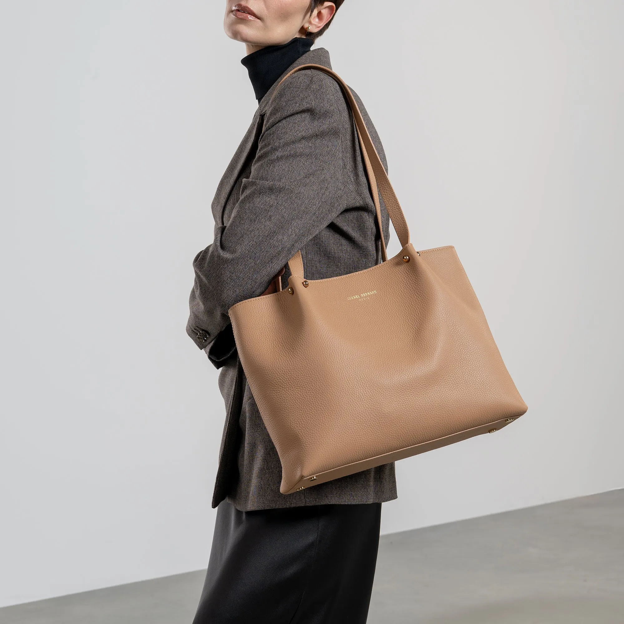 Honoré Nata camel leather shopper calfskin leather