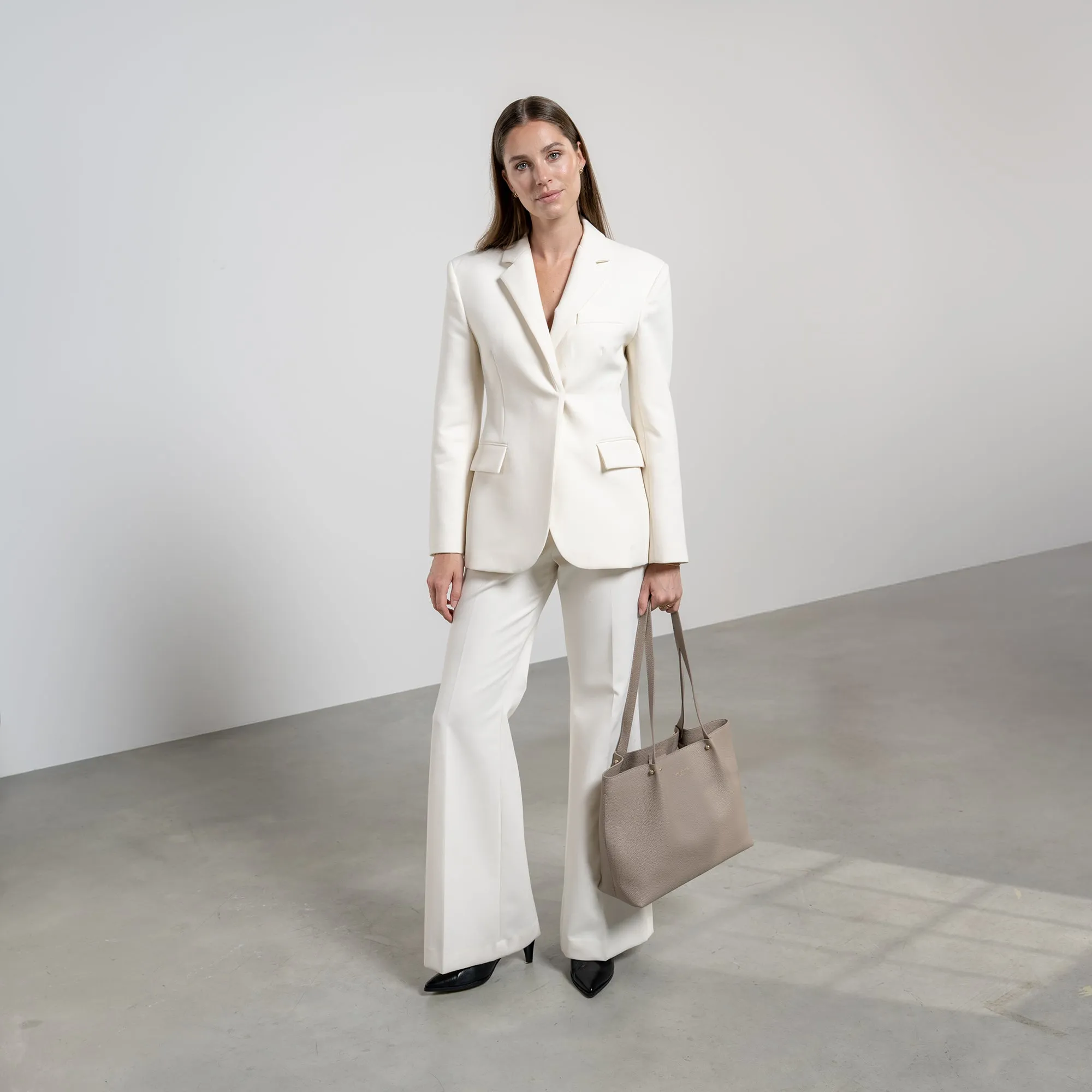 Honoré Nata taupe leather shopper calfskin leather