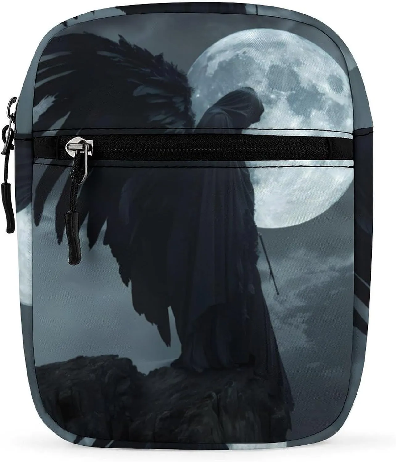 Horror Vampire Devil Grim Reaper Small Crossbody Bags Mini Shoulder Bag Travel Messenger Bag for Men Women