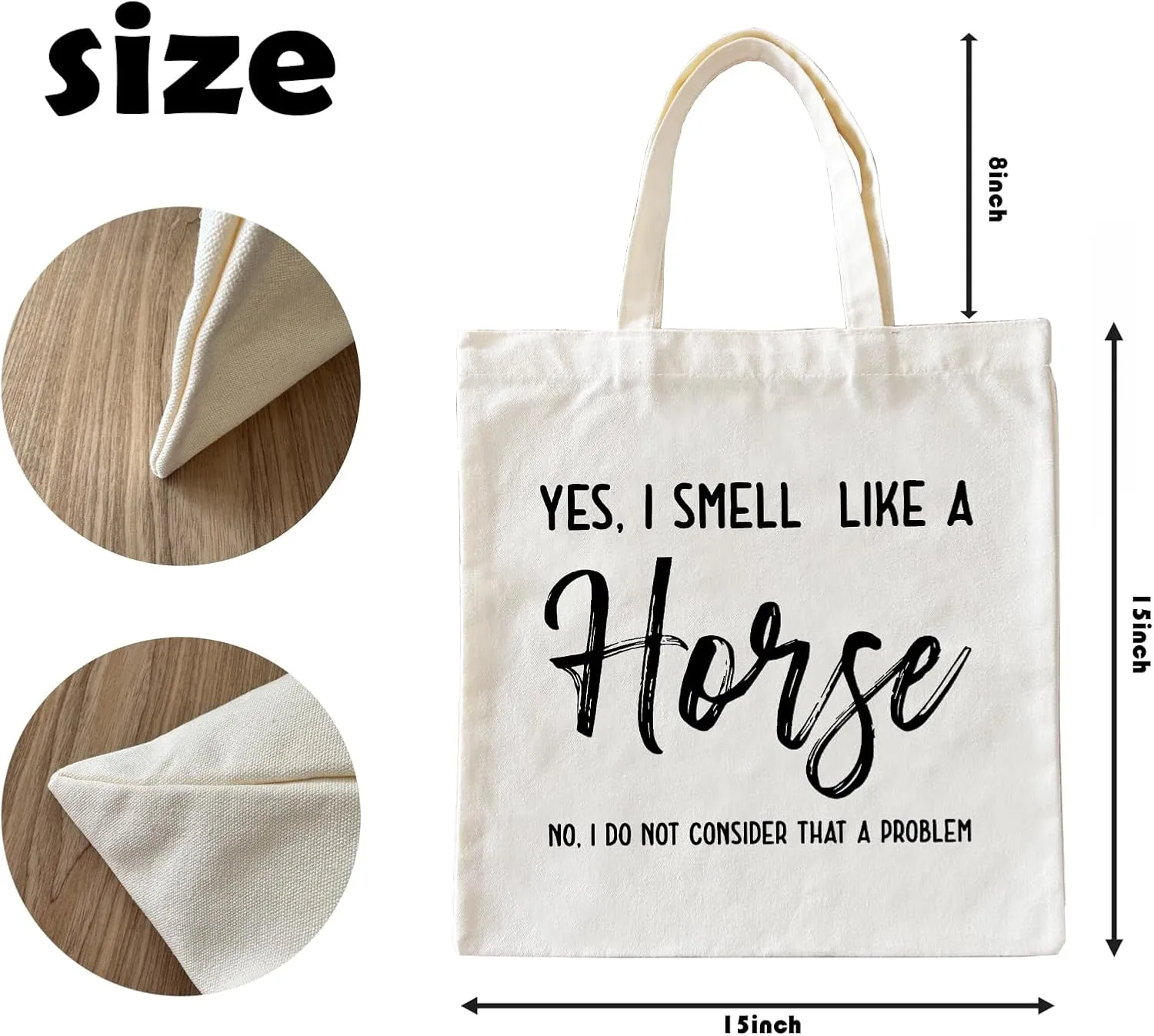 Horse Tote Bag, Horse Lover Gifts for Women, Canvas Tote Bags for Women, Horse Gifts, Birthdays Gift for Women